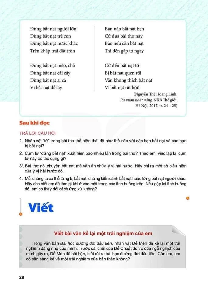 Vì sao bài thơ 'Bắt nạt' lại tạo sóng tranh cãi? Vì sao bài thơ 'Bắt nạt' lại tạo sóng tranh cãi?