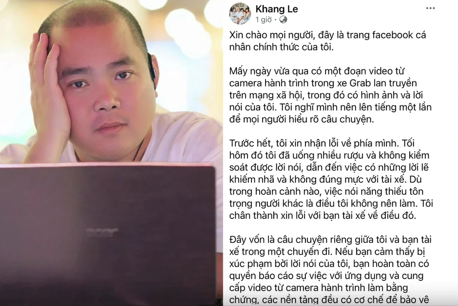 Vụ Minh Khang cãi vã tài xế Grab: Khi nghệ sĩ 'trượt chuẩn' ứng xử