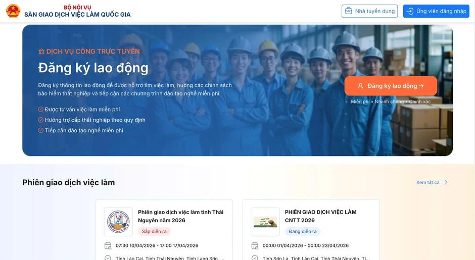 Sàn việc làm quốc gia hướng tới hệ sinh thái "trọn vòng đời lao động" Sàn việc làm quốc gia hướng tới hệ sinh thái "trọn vòng đời lao động"