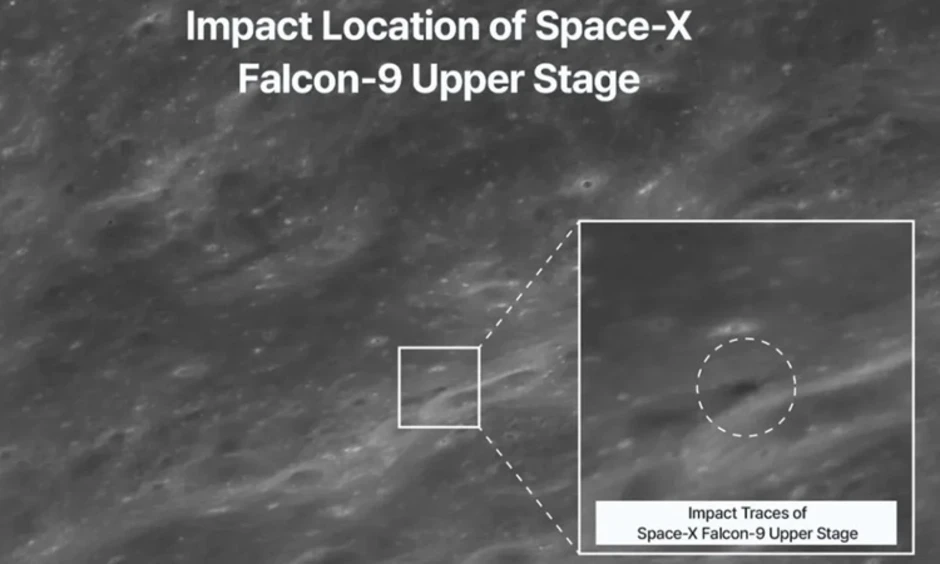 Ảnh chụp miệng hố tạo bởi tên lửa SpaceX đâm vào Mặt Trăng Ảnh chụp miệng hố tạo bởi tên lửa SpaceX đâm vào Mặt Trăng
