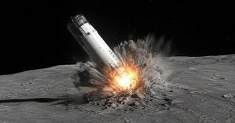 Tên lửa của SpaceX lao xuống Mặt Trăng, tạo nên vụ nổ cực mạnh
