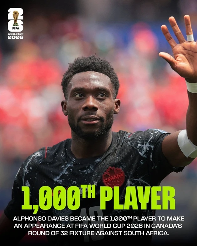 Alphonso Davies đi vào lịch sử trong ngày Canada loại Nam Phi