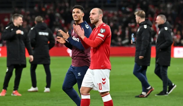 Dự bị 17 phút, Eriksen vẫn khiến Hojlund lu mờ tại tuyển Đan Mạch Dự bị 17 phút, Eriksen vẫn khiến Hojlund lu mờ tại tuyển Đan Mạch