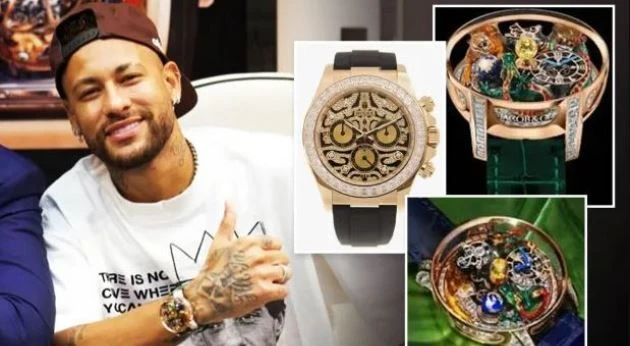 Neymar chi 1 triệu USD mua đồng hồ kim cương tại World Cup