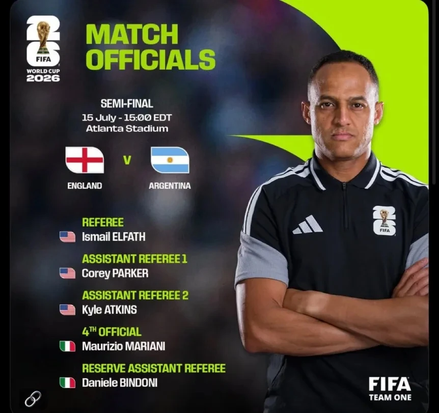 Người quen của Messi bắt trận Anh vs Argentina Người quen của Messi bắt trận Anh vs Argentina
