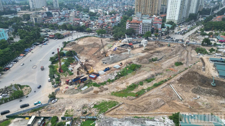 [Ảnh] Hà Nội: Dự án nút giao Phạm Tu-Đường 70 bước vào giai đoạn thi công cao điểm
