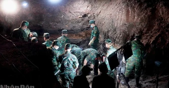 [Ảnh] Phát hiện thêm 19 bộ hài cốt liệt sĩ và một bộ hài cốt chung tại Công viên Lê Thị Riêng