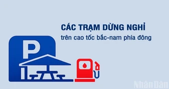 [Infographic] Các trạm dừng nghỉ trên cao tốc bắc-nam phía đông phục vụ dịp nghỉ lễ 30/4 và 1/5