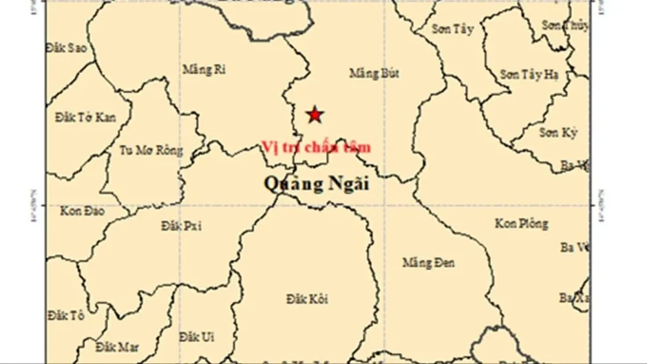 2 ngày, Quảng Ngãi xảy ra 4 trận động đất liên tiếp 2 ngày, Quảng Ngãi xảy ra 4 trận động đất liên tiếp