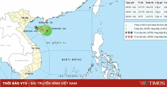 Áp thấp nhiệt đới giật cấp 8 trên Vịnh Bắc Bộ, nhiều vùng biển sóng cao đến 4m