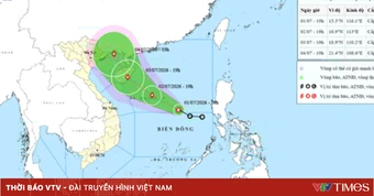 Áp thấp nhiệt đới giật cấp 9 trên vùng biển phía Nam khu vực Bắc Biển Đông