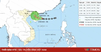 Áp thấp nhiệt đới hướng về đất liền phía Bắc đảo Hải Nam (Trung Quốc)