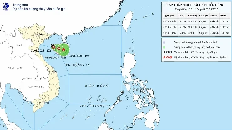 Áp thấp nhiệt đới không đi vào đất liền nước ta