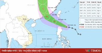 Áp thấp nhiệt đới mạnh lên thành bão Noul, Biển Đông sóng cao tới 6m