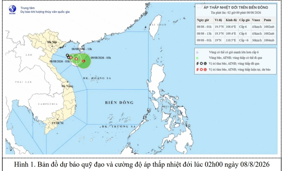 Áp thấp nhiệt đới trên Biển Đông ít khả năng mạnh lên thành bão Áp thấp nhiệt đới trên Biển Đông ít khả năng mạnh lên thành bão