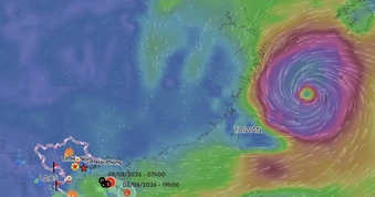 Áp thấp nhiệt đới vẫn trên vịnh Bắc Bộ