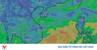 Áp thấp nhiệt đới xuất hiện trên Bắc Biển Đông, đang di chuyển chậm về phía Tây