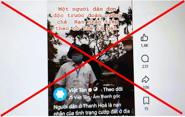 Bác thông tin bịa đặt trên trang Facebook phản động "Việt Tân"