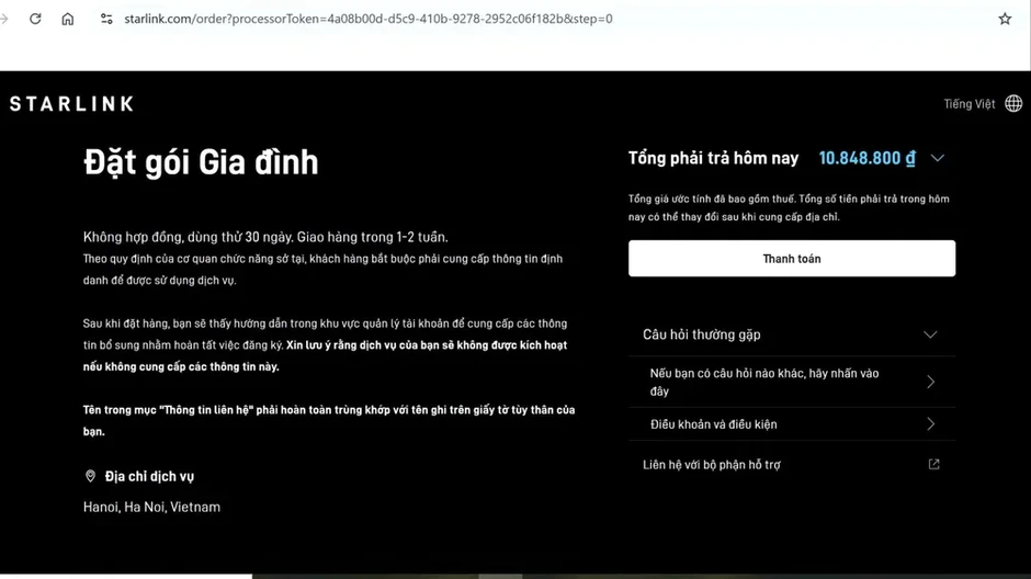 Bản đồ dịch vụ internet vệ tinh Starlink tại Việt Nam đã hiển thị tên 2 quần đảo Hoàng Sa và Trường Sa Bản đồ dịch vụ internet vệ tinh Starlink tại Việt Nam đã hiển thị tên 2 quần đảo Hoàng Sa và Trường Sa