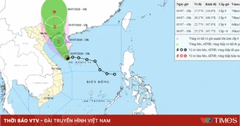 Bão số 1 giật cấp 11 cách đảo Hải Nam (Trung Quốc) khoảng 90km