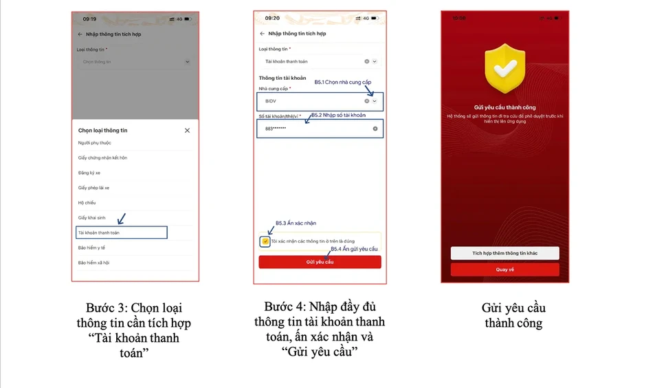 Bộ Công an hướng dẫn tích hợp tài khoản thanh toán, an sinh xã hội trên VNeID Bộ Công an hướng dẫn tích hợp tài khoản thanh toán, an sinh xã hội trên VNeID