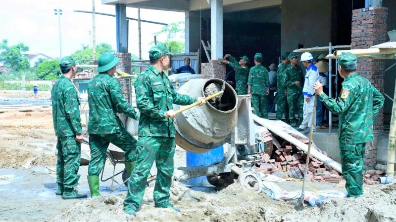Bộ đội Biên phòng tỉnh Nghệ An ra quân hỗ trợ xây dựng trường nội trú liên cấp các xã biên giới Bộ đội Biên phòng tỉnh Nghệ An ra quân hỗ trợ xây dựng trường nội trú liên cấp các xã biên giới