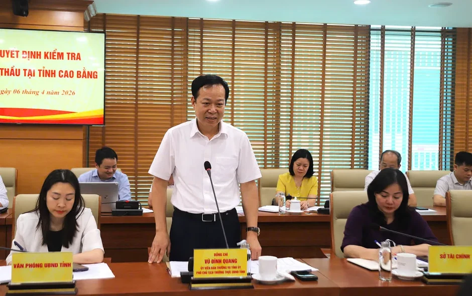 Bộ Tài Chính kiểm tra công tác đấu thầu tại tỉnh Cao Bằng