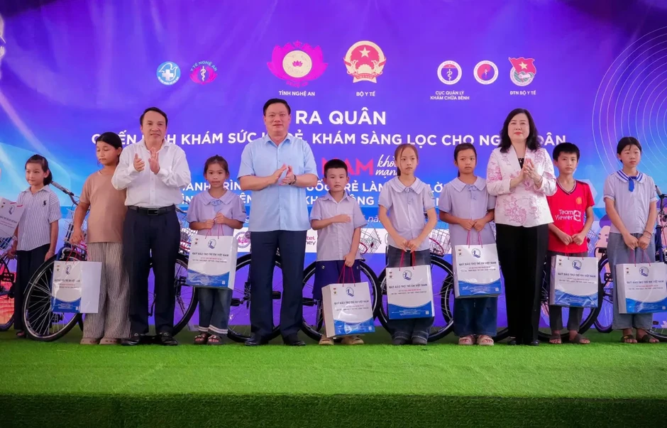Bộ Y tế, tỉnh Nghệ An tổ chức Lễ ra quân Chiến dịch khám sức khỏe, sàng lọc toàn dân năm 2026 Bộ Y tế, tỉnh Nghệ An tổ chức Lễ ra quân Chiến dịch khám sức khỏe, sàng lọc toàn dân năm 2026
