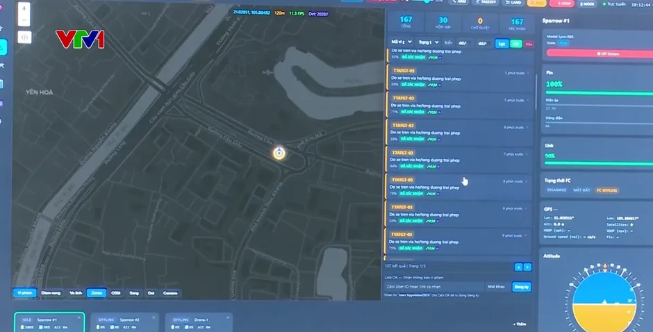 Cận cảnh thiết bị bay không người lái giám sát trật tự đô thị tại Hà Nội Cận cảnh thiết bị bay không người lái giám sát trật tự đô thị tại Hà Nội