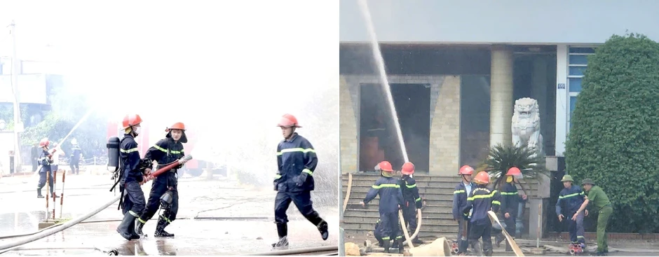 Căng mình giữa chảo lửa cứu xưởng gỗ bị bà hỏa ghé thăm