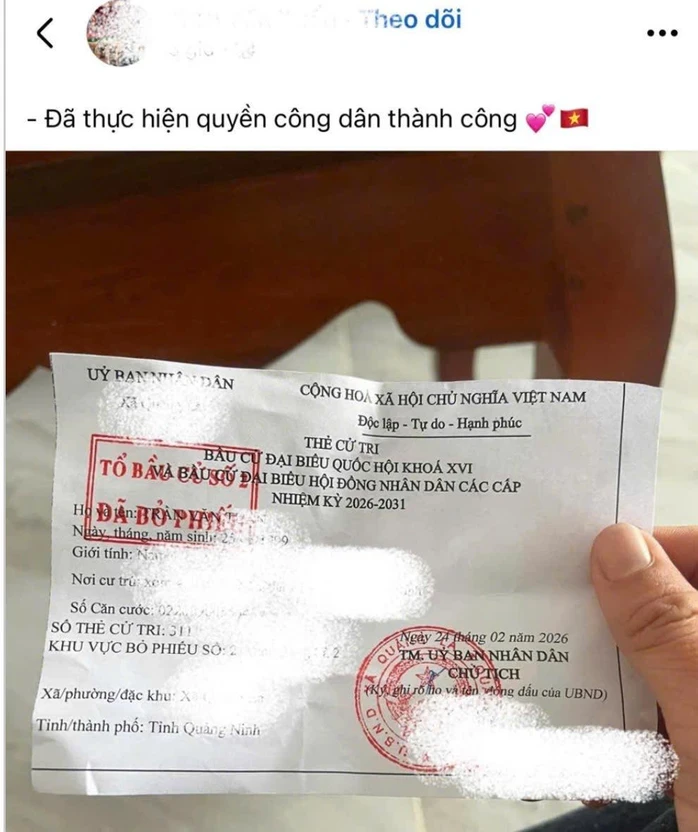 Cảnh báo rủi ro khó lường khi đăng ảnh thẻ cử tri lên mạng xã hội Cảnh báo rủi ro khó lường khi đăng ảnh thẻ cử tri lên mạng xã hội