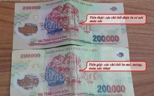 Cảnh giác với thủ đoạn lưu hành tiền giả mệnh giá 200.000 đồng Cảnh giác với thủ đoạn lưu hành tiền giả mệnh giá 200.000 đồng