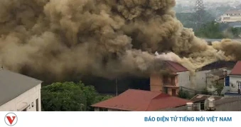 Cháy khu nhà trọ ở Thái Nguyên