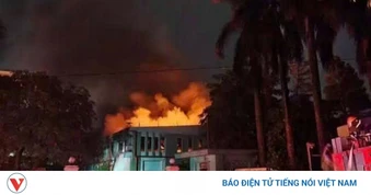Cháy lớn tại Công ty CP Dược phẩm Trường Thọ, Ninh Bình