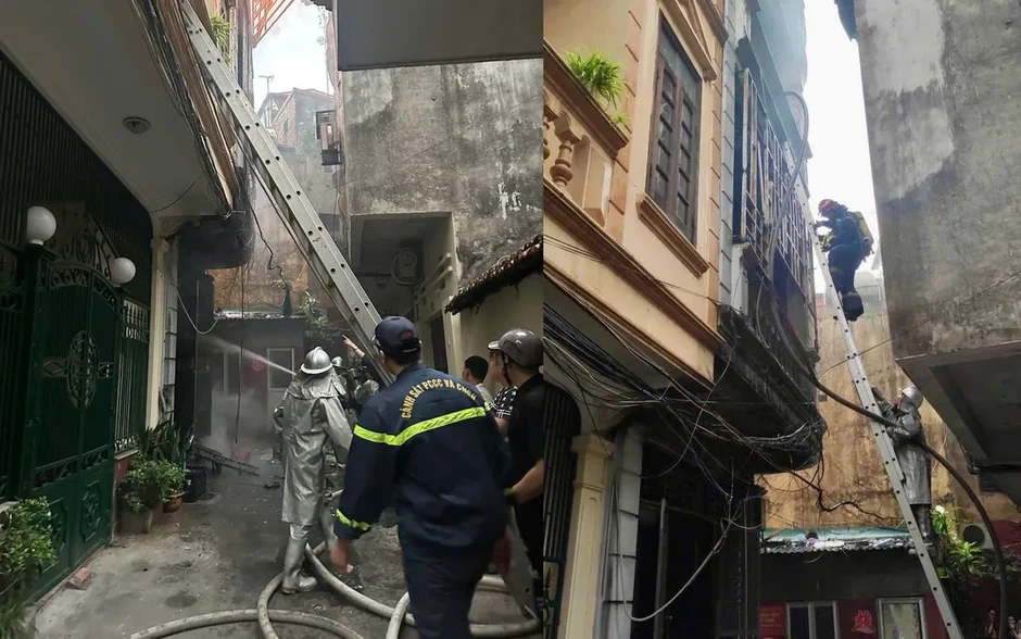 Cháy nhà dân 4 tầng tại phường Ba Đình (Hà Nội) Cháy nhà dân 4 tầng tại phường Ba Đình (Hà Nội)