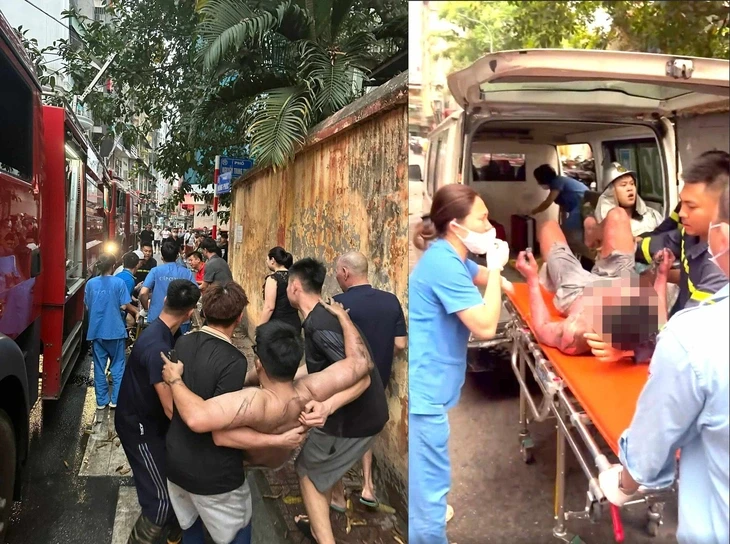 Cháy nhà trong ngõ sâu Hà Nội, 1 người đi cấp cứu Cháy nhà trong ngõ sâu Hà Nội, 1 người đi cấp cứu