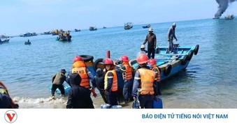 Cháy tàu chở dầu ở vùng biển Liên Hương: 2 người bỏng nặng, 1 người mất tích