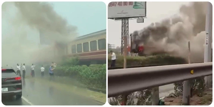 Cháy tàu hỏa gần ga Tiền Trung, Hải Phòng