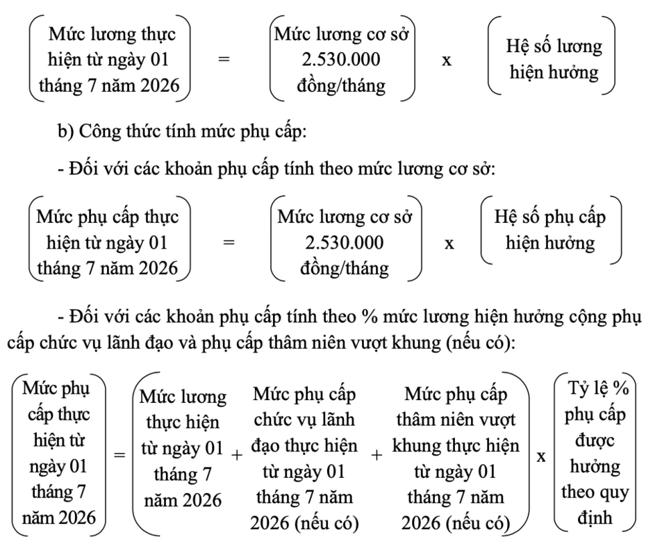 Chi tiết cách tính lương cơ sở với cán bộ, công chức, viên chức từ 1/7 Chi tiết cách tính lương cơ sở với cán bộ, công chức, viên chức từ 1/7