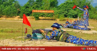 Chiến sĩ mới Hải quân kiểm tra bắn tập đạn thật