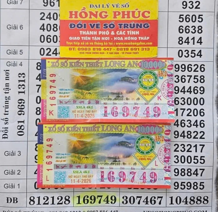 Chiều 12-4, xổ số miền Nam tìm ra nơi trúng 3 giải độc đắc Chiều 12-4, xổ số miền Nam tìm ra nơi trúng 3 giải độc đắc