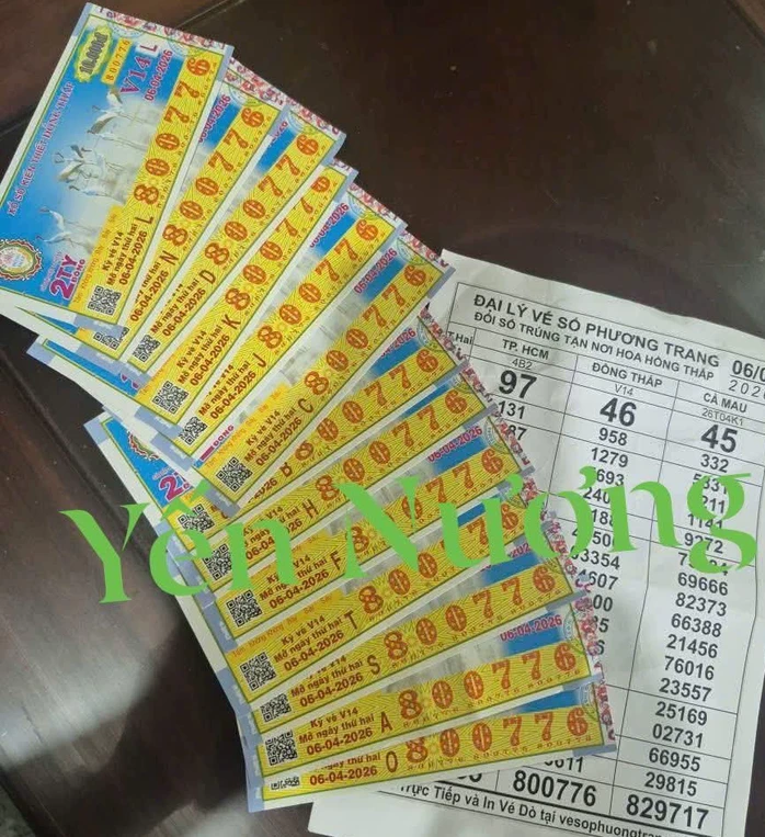Chiều 8-4, đại lý tìm 4 vé trúng giải độc đắc xổ số miền Nam đang “đi lạc”