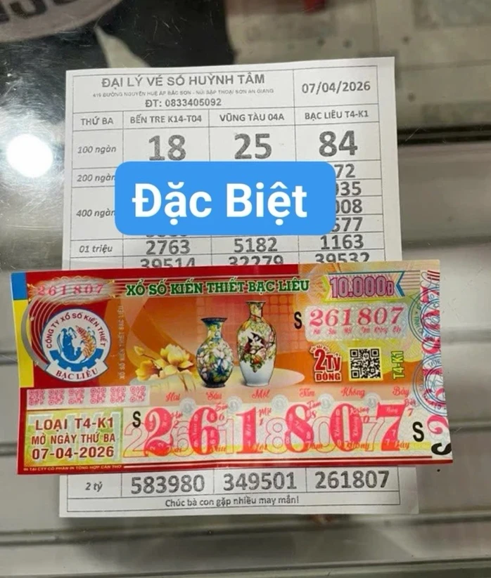 Chiều 8-4, đại lý tìm 4 vé trúng giải độc đắc xổ số miền Nam đang “đi lạc”