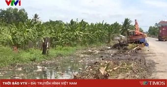 Chưa kịp thi công hoàn chỉnh, mặt bằng Đường tỉnh 878 (Đồng Tháp) đã biến dạng