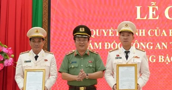 Công an Đồng Tháp nâng bậc hàm, lương cho hơn 1.200 cán bộ, chiến sĩ