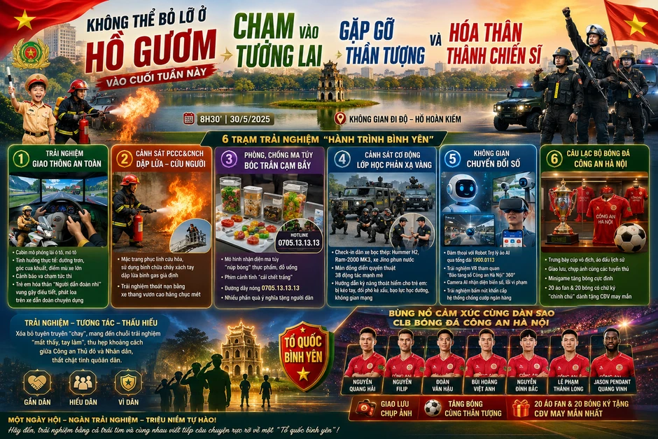 Công an Hà Nội tổ chức ngày hội trải nghiệm không thể bỏ lỡ tại phố đi bộ Hồ Gươm Công an Hà Nội tổ chức ngày hội trải nghiệm không thể bỏ lỡ tại phố đi bộ Hồ Gươm