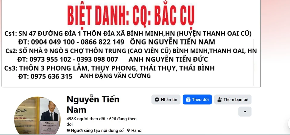Công an Hà Nội vào cuộc vụ mổ khối u tại cơ sở chữa bệnh bằng nước kiềm của ông Nguyễn Tiến Nam Công an Hà Nội vào cuộc vụ mổ khối u tại cơ sở chữa bệnh bằng nước kiềm của ông Nguyễn Tiến Nam