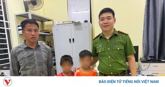 Công an Sơn La hỗ trợ 2 cháu nhỏ đi lạc gần 20km trở về nhà
