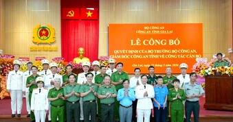 Công bố quyết định của Bộ trưởng Bộ Công an về công tác cán bộ tại Gia Lai