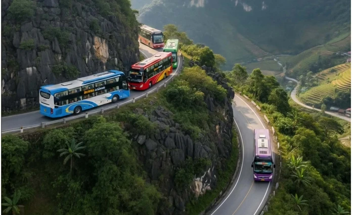 CSGT lái xe giường nằm 2 tầng để đánh giá an toàn trên đường đèo CSGT lái xe giường nằm 2 tầng để đánh giá an toàn trên đường đèo